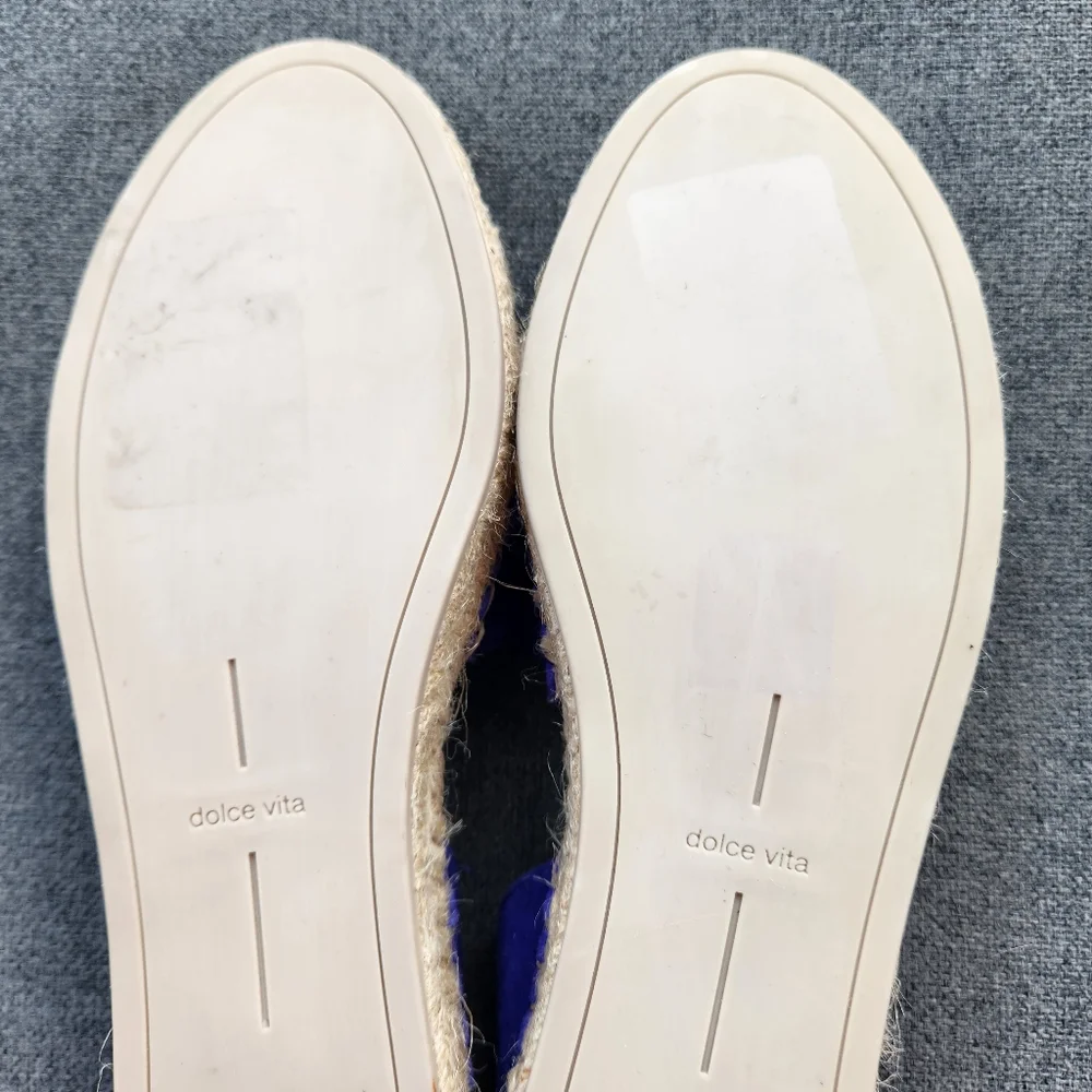 DOLCE VITA Ciara Espadrilles Electric‎ Blue Suede Women's Size 8